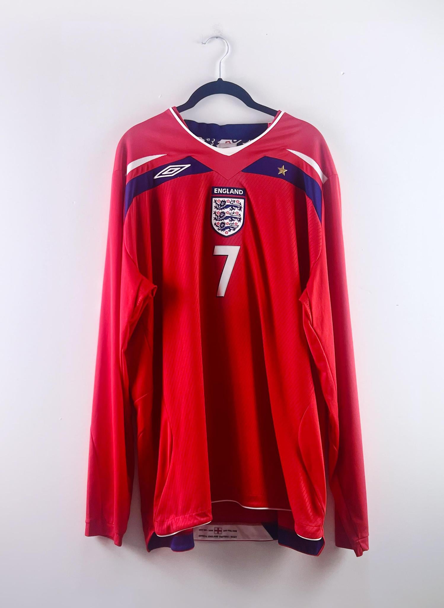 '08 England National Football Team Away Kit - 'Beckham #7'