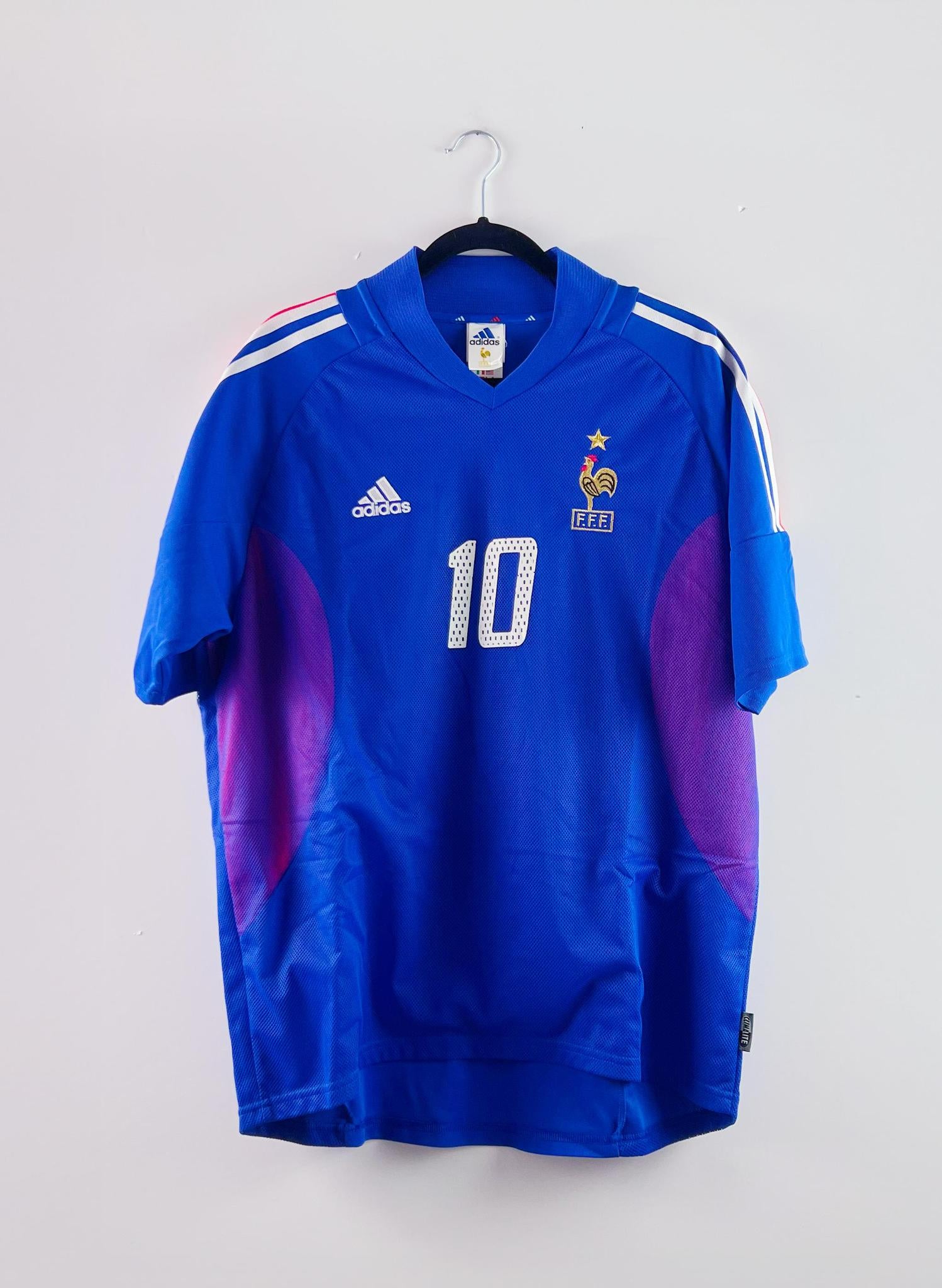 '02-04 France National Football Team Home Kit - 'Zidane #10'
