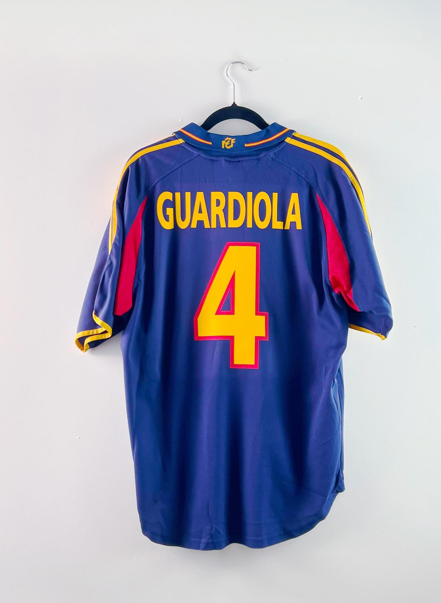 '00 Spain National Football Team Home Kit - 'Guardiola #4'