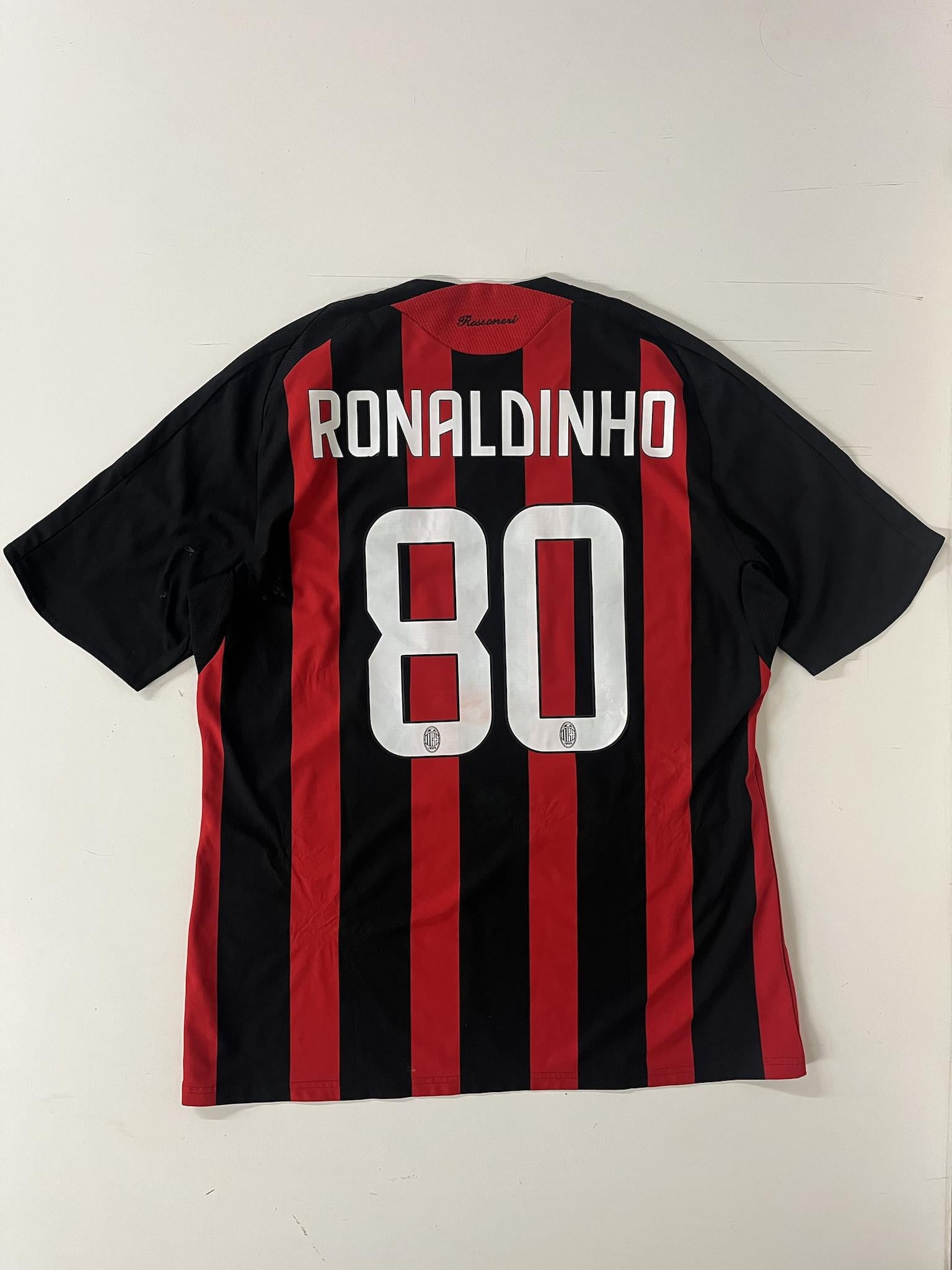 08-09 AC Milan Home Kit - 'Ronaldinho #80' – Chromatic