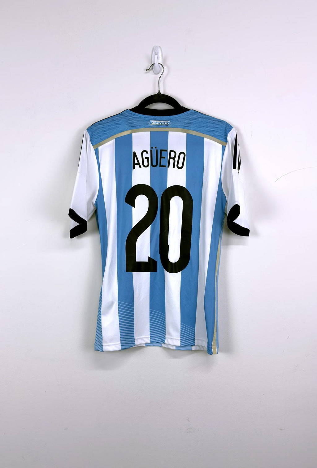 '13 Argentina National Football Team Home Kit - 'Agüero #20'