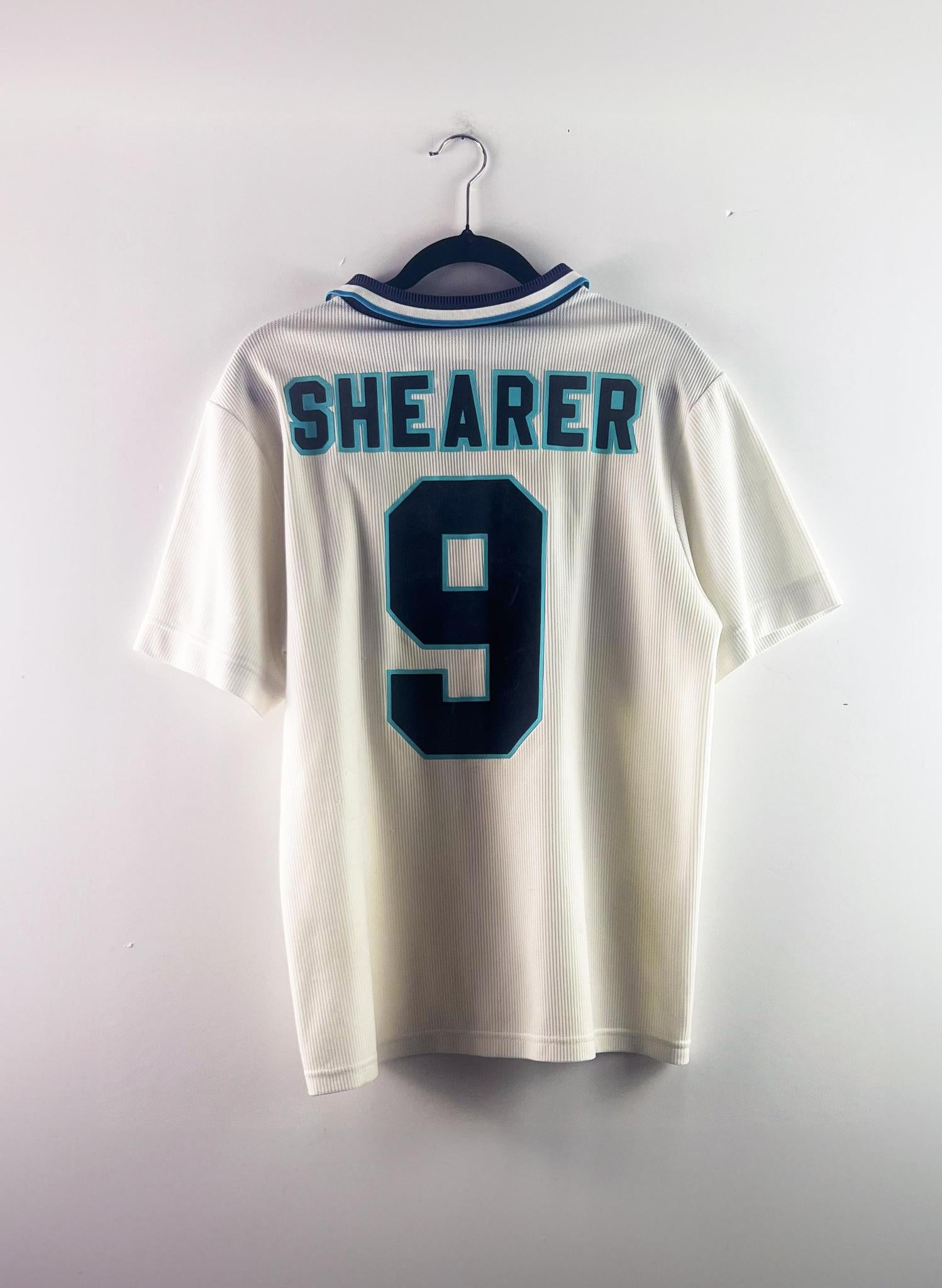 '96 England National Football Team Home Kit - 'Shearer #9'